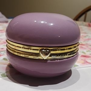 Glass Macaroon Jewelry Trinket Box